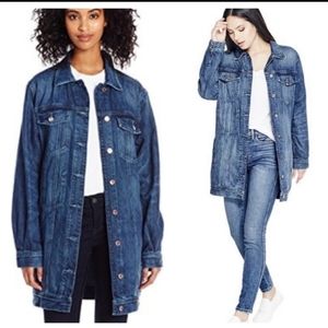 Trench denim jacket